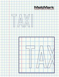 MeltMark Taxiholdeplads "TAXI" 100 cm Hvid