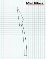 MeltMark Ajokaistan päättymisnuoli 500 cm Valkoinen (b)