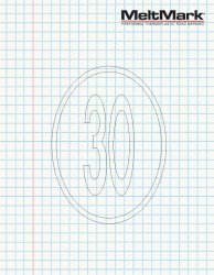 MeltMark Nopeusrajoitus 30km/h 345x250 cm Valkoinen