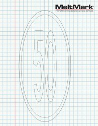 MeltMark Nopeusrajoitus 50km/h 530x250 Valkoinen 
