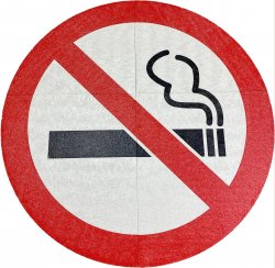MeltMark Rökning förbjuden diameter 100 cm röd/vit/svart