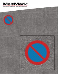 MeltMark Parkeringsförbud diameter 80 cm blå/röd