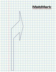 MeltMark Pil Höger 500 cm Vit