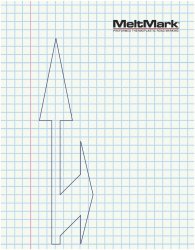 MeltMark Dubbelpil Rak+Höger 500 cm Vit 