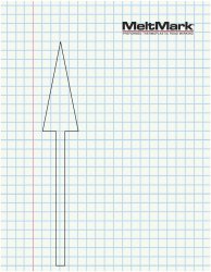MeltMark Pil Rak 500 cm Vit 
