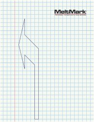 MeltMark Pil Vänster 500 cm Vit