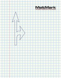 MeltMark Ligeud-højrepil 260 cm Hvid