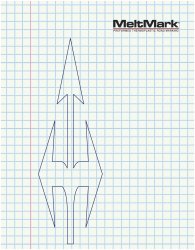 MeltMark Ligeud venstre højrepil 500 cm Hvid