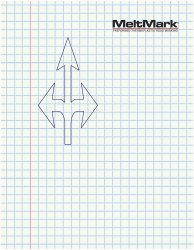 MeltMark Ligeud venstre-højrepil 260 cm Hvid
