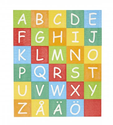 MeltMark Alfabet fyrkantiga rutor 30st 30x30 cm