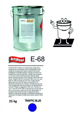 AcryRoad E-68 25 kg +/- Trafikblå RAL 5017