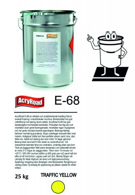 AcryRoad E-68 25 kg +/- Trafikgul RAL 1023
