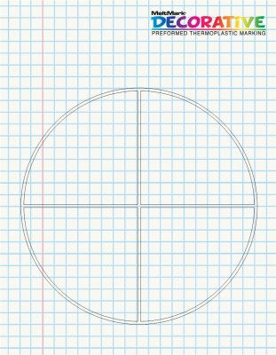Rund ruta diameter 400 cm 4 delar Vit