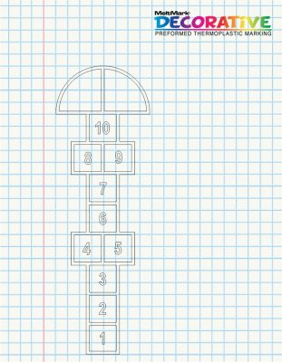 MeltMark hopscotch 1 to 10 478x155 cm