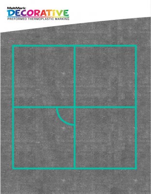 MeltMark King Out 4x4 meter Wasserblau