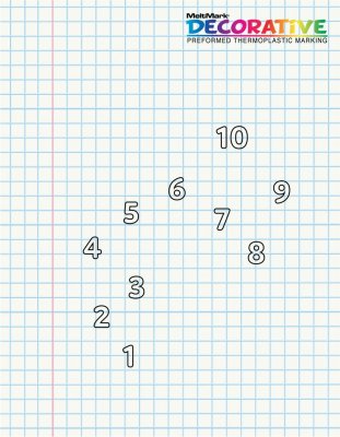 MeltMark Numbers mixed colors 1 to 10 (30 cm)