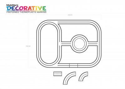 Bilbana för asfalt 350x480 cm