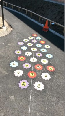 MeltMark Alfabet blommor 29st ca 30 cm diameter