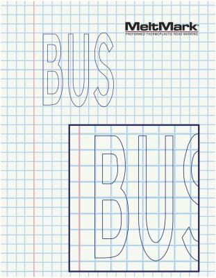 MeltMark Busbane "BUS" 160 cm Hvid