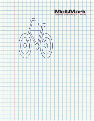 MeltMark Cykelsymbol 200x170 cm Vit