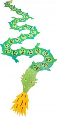 grön drake med siffror prefbricerad termoplast