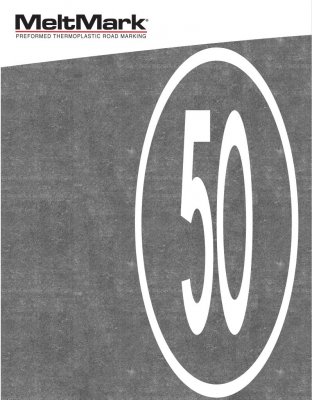 MeltMark Nopeusrajoitus 50km/h 530x250 Valkoinen 