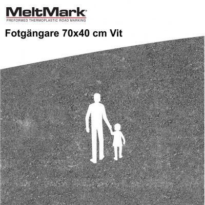 MeltMark Fotgängare "liten" 70x40 cm Vit