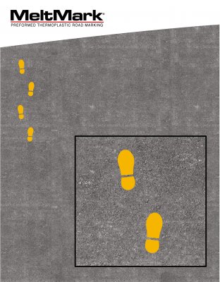MeltMark Fotsteg industri 30 cm gul
