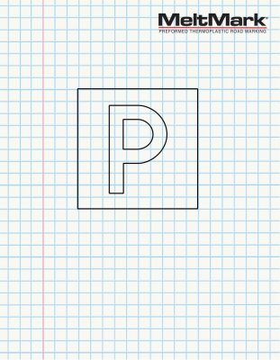 MeltMark Parkeringsymbol 200x200 cm vit/ljusblå