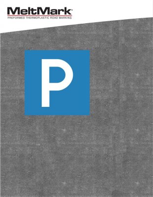 MeltMark Parkeringsymbol 200x200 cm vit/ljusblå