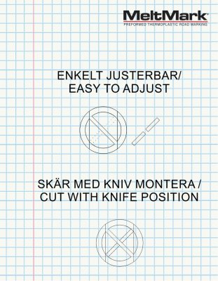 MeltMark Parkeringsförbud/ Stoppförbud kombinerad dia. 100 cm blå/röd