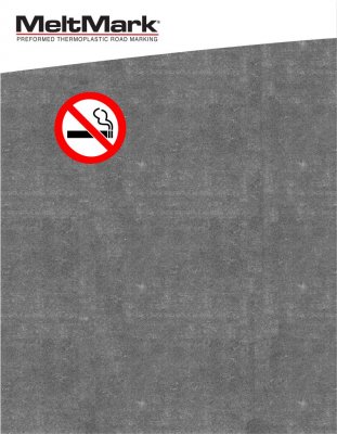 MeltMark Rökning förbjuden diameter 100 cm röd/vit/svart