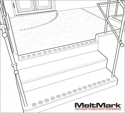 MeltMark Kontrastprick Diameter 5 cm svart