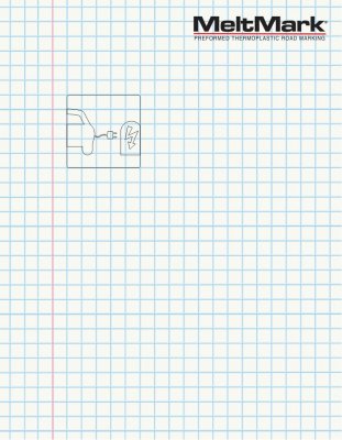 MeltMark Laddsymbol 100x100 vit/blå/röd