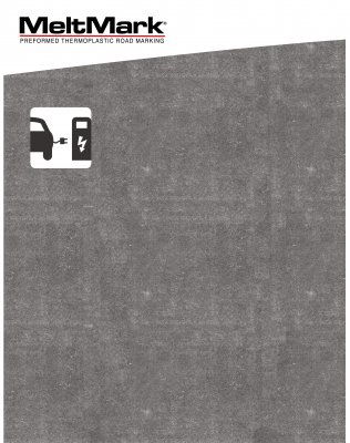 MeltMark Laddsymbol 100x100 cm vit/svart