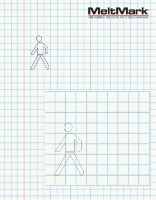 MeltMark Fussgänger 100x55 vit