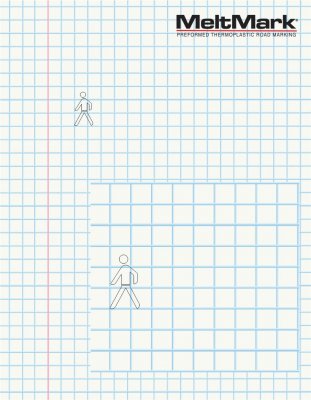 MeltMark Fussgänger 50x28 cm vit