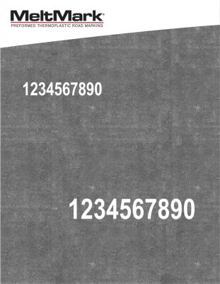 MeltMark siffror och text 30 cm