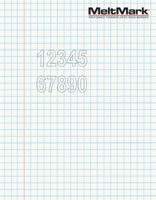 MeltMark siffror och text 50 cm