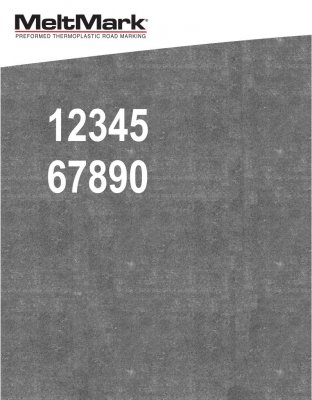 MeltMark siffror och text 50 cm