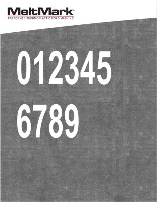 MeltMark siffror och text 100 cm 