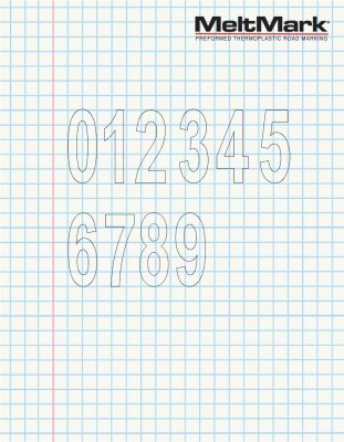 MeltMark siffror och text 100 cm 