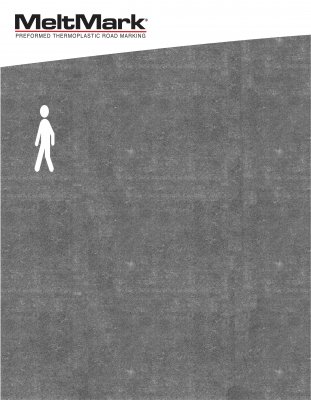 MeltMark Fotgjenger 100x30 cm Hvit