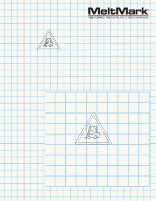 MeltMark Varning truck 60x69 cm svart/gul