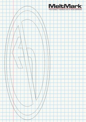 MeltMark Vasemmalle kääntyminen kielletty 625x250 cm punainen keltainen musta